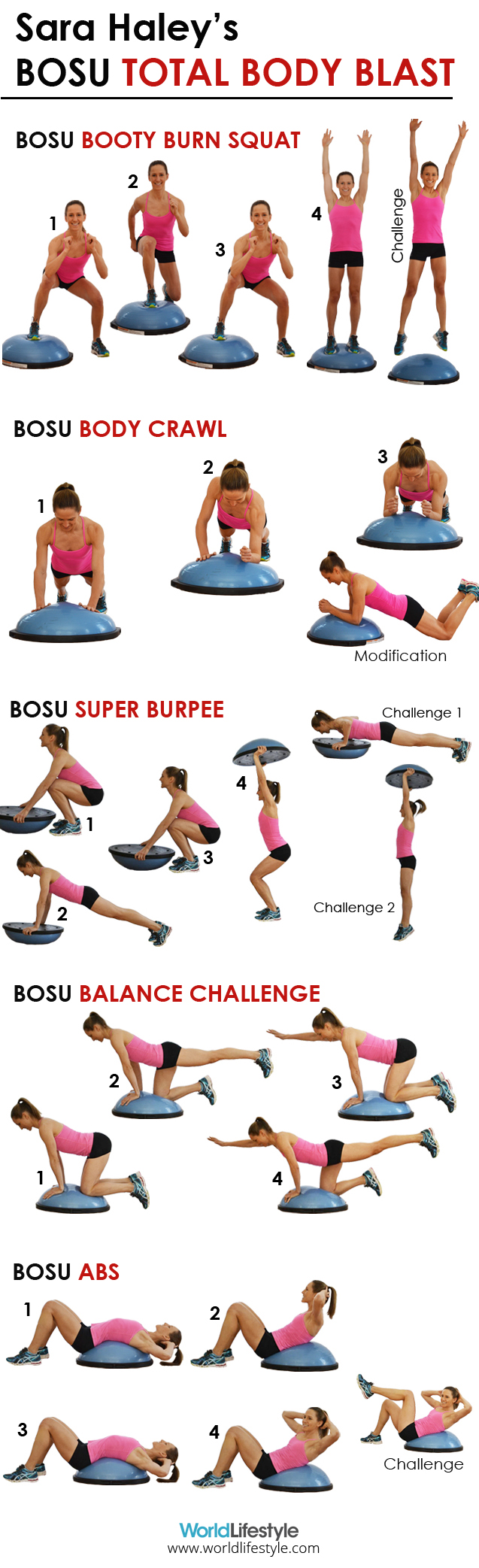 Sara Haley's BOSU Body Blast infographic about 
